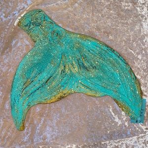 Mermaid tail metal wall art